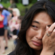 Woman reacts to US Supreme Court decision on abortion